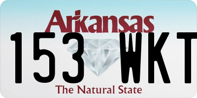 AR license plate 153WKT