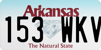 AR license plate 153WKV