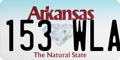 AR license plate 153WLA