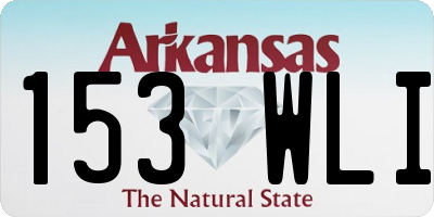 AR license plate 153WLI