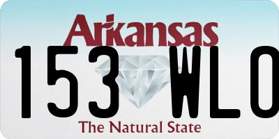 AR license plate 153WLO