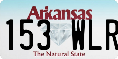 AR license plate 153WLR