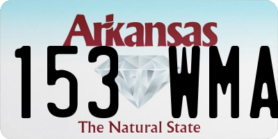 AR license plate 153WMA