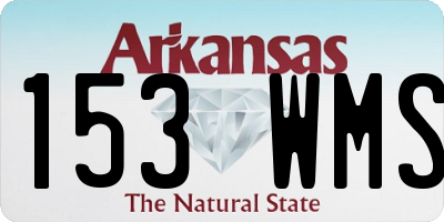 AR license plate 153WMS