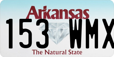 AR license plate 153WMX