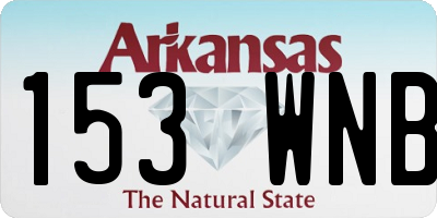 AR license plate 153WNB