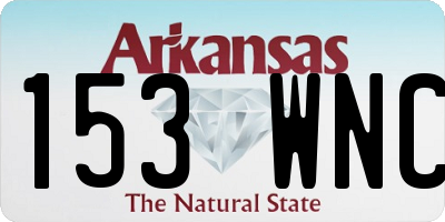 AR license plate 153WNC