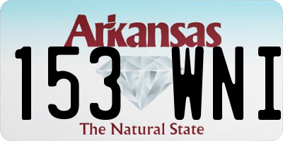 AR license plate 153WNI