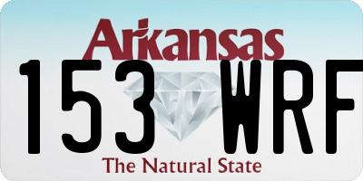 AR license plate 153WRF