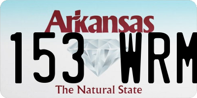 AR license plate 153WRM
