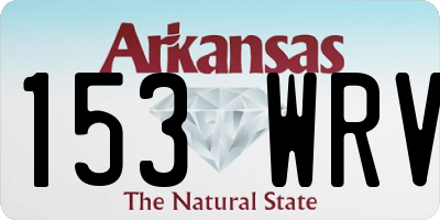 AR license plate 153WRV