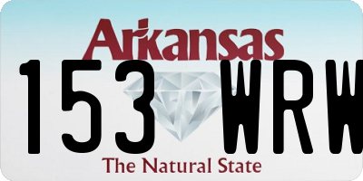 AR license plate 153WRW