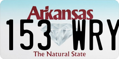 AR license plate 153WRY