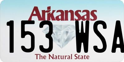 AR license plate 153WSA