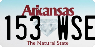 AR license plate 153WSE
