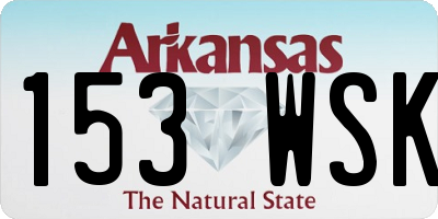 AR license plate 153WSK