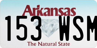 AR license plate 153WSM