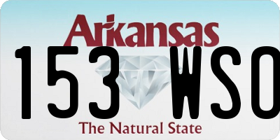 AR license plate 153WSO