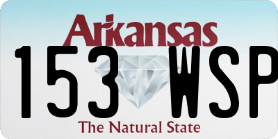 AR license plate 153WSP