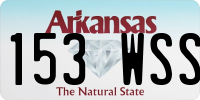 AR license plate 153WSS