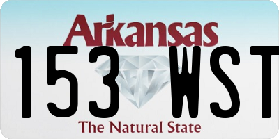 AR license plate 153WST