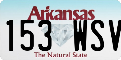 AR license plate 153WSV