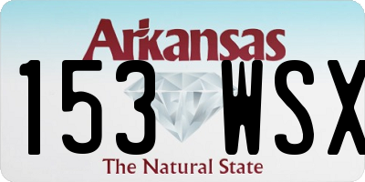 AR license plate 153WSX