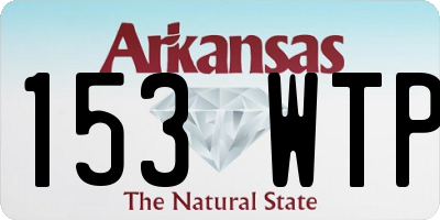 AR license plate 153WTP