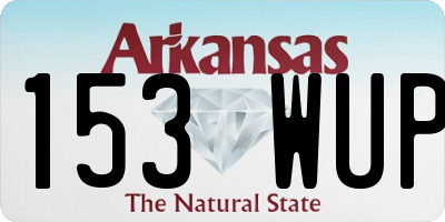 AR license plate 153WUP