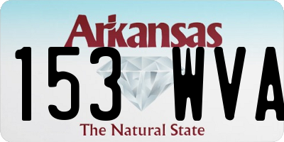 AR license plate 153WVA