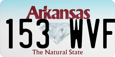 AR license plate 153WVF
