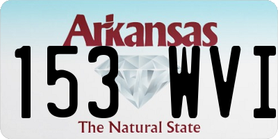 AR license plate 153WVI