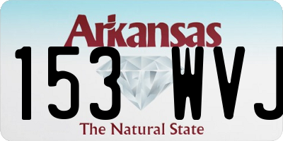 AR license plate 153WVJ