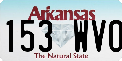 AR license plate 153WVO