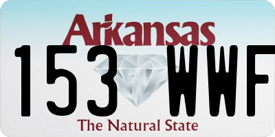 AR license plate 153WWF