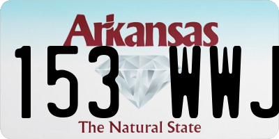 AR license plate 153WWJ