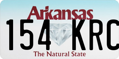 AR license plate 154KRC