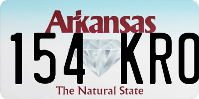 AR license plate 154KRO