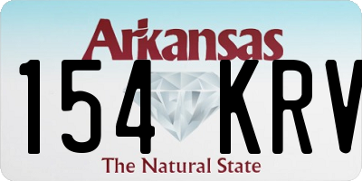 AR license plate 154KRV