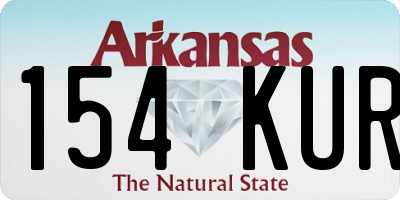 AR license plate 154KUR
