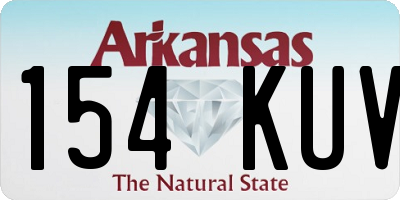 AR license plate 154KUV