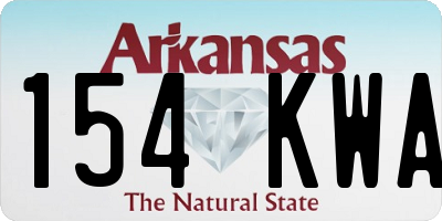 AR license plate 154KWA