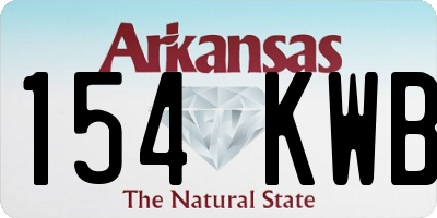 AR license plate 154KWB