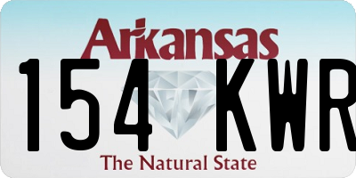 AR license plate 154KWR