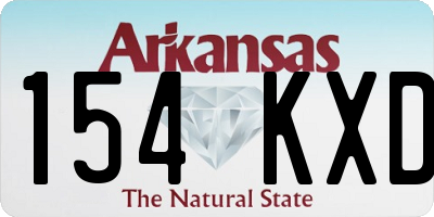 AR license plate 154KXD