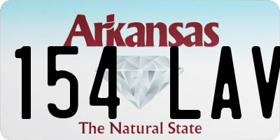 AR license plate 154LAV