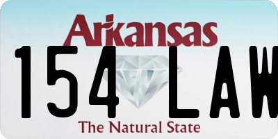 AR license plate 154LAW