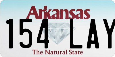 AR license plate 154LAY