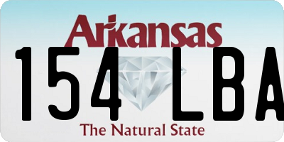 AR license plate 154LBA
