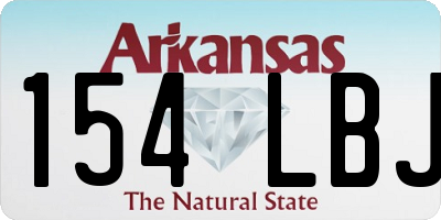 AR license plate 154LBJ